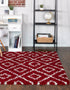 Trellis Haven Collection Area Rug - Soho (Burgundy Red)