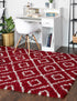 Trellis Haven Collection Area Rug - Soho (Burgundy Red)