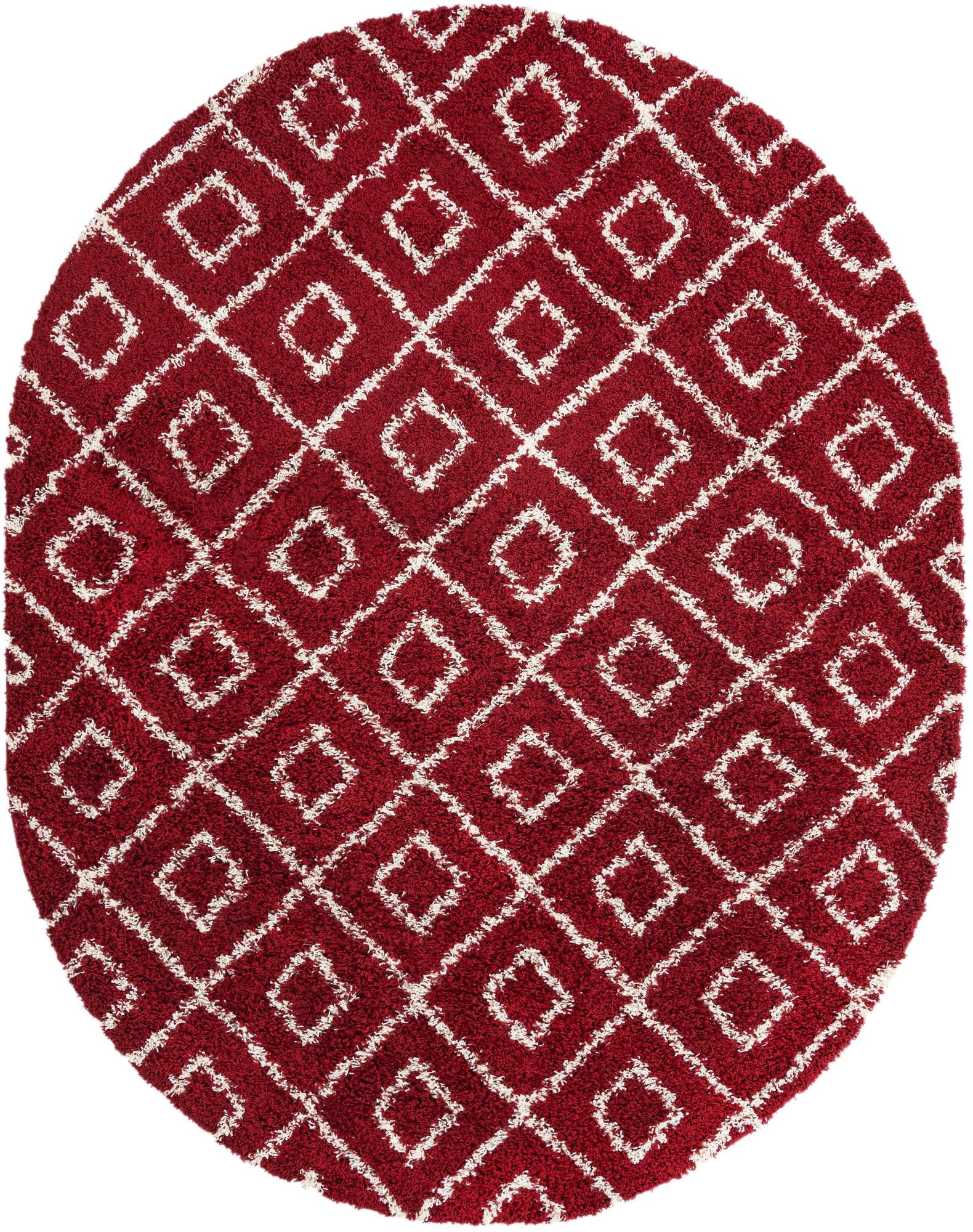 Trellis Haven Collection Area Rug - Soho (Burgundy Red)