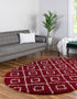 Trellis Haven Collection Area Rug - Soho (Burgundy Red)