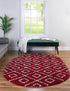 Trellis Haven Collection Area Rug - Soho (Burgundy Red)