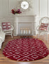 Trellis Haven Collection Area Rug - Soho (Burgundy Red)