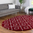 Trellis Haven Collection Area Rug - Soho (Burgundy Red)