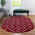 Trellis Haven Collection Area Rug - Soho (Burgundy Red)