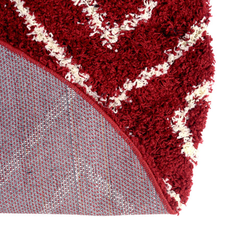 Trellis Haven Collection Area Rug - Soho (Burgundy Red)