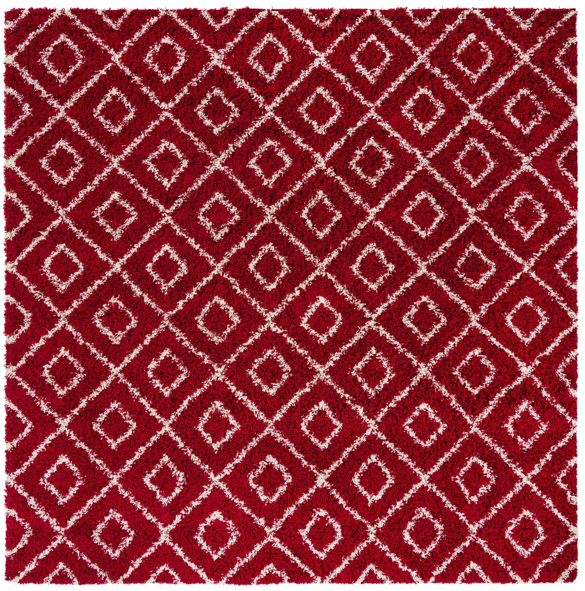 Trellis Haven Collection Area Rug - Soho (Burgundy Red)