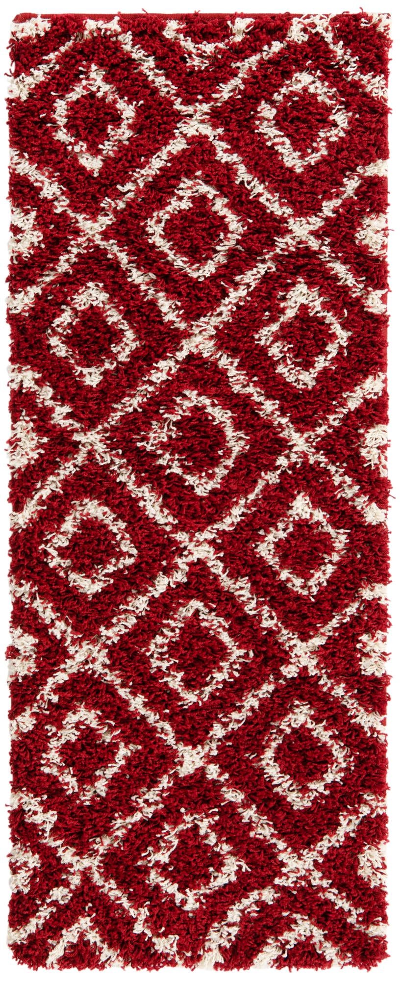 Trellis Haven Collection Area Rug - Soho (Burgundy Red)