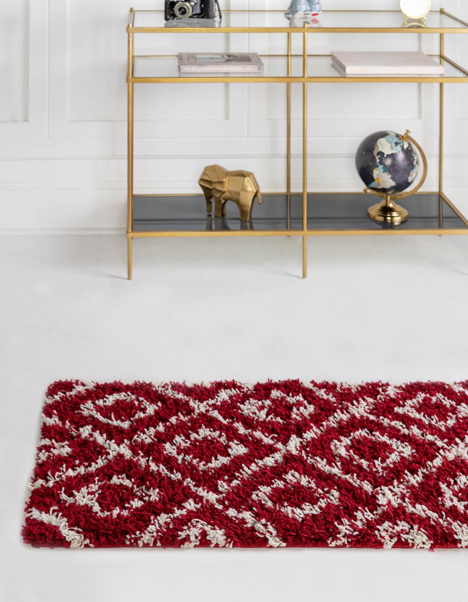 Trellis Haven Collection Area Rug - Soho (Burgundy Red)