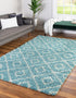 Trellis Haven Collection Area Rug - Soho (Aqua)