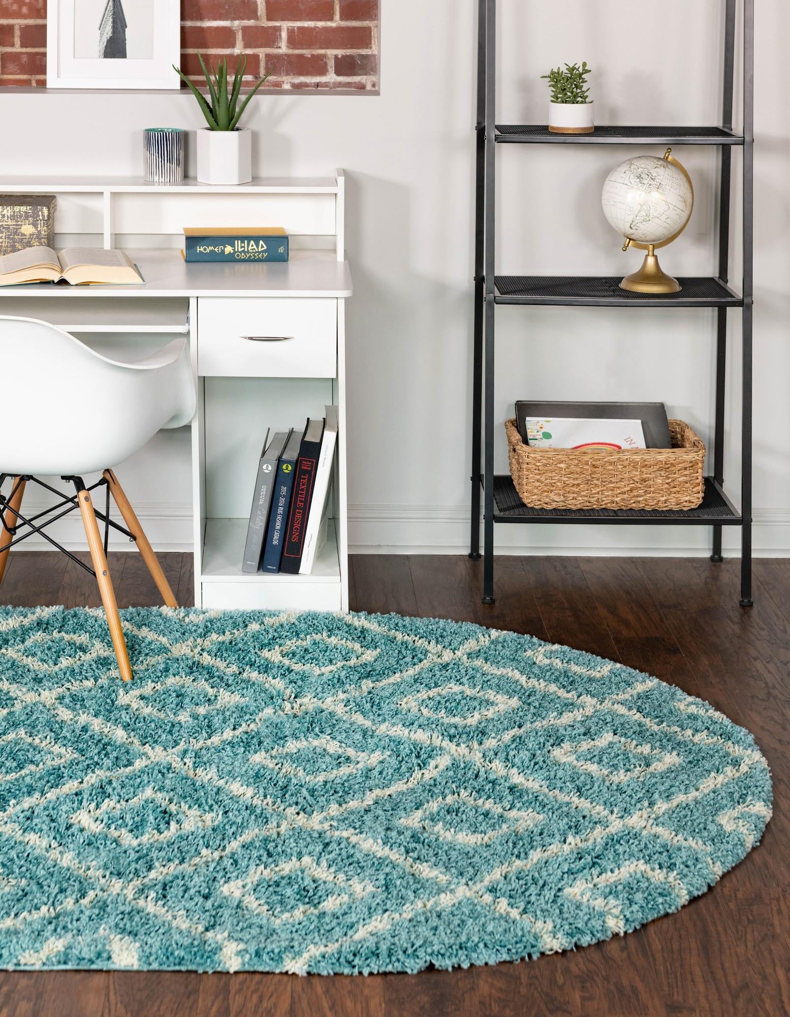 Trellis Haven Collection Area Rug - Soho (Aqua)