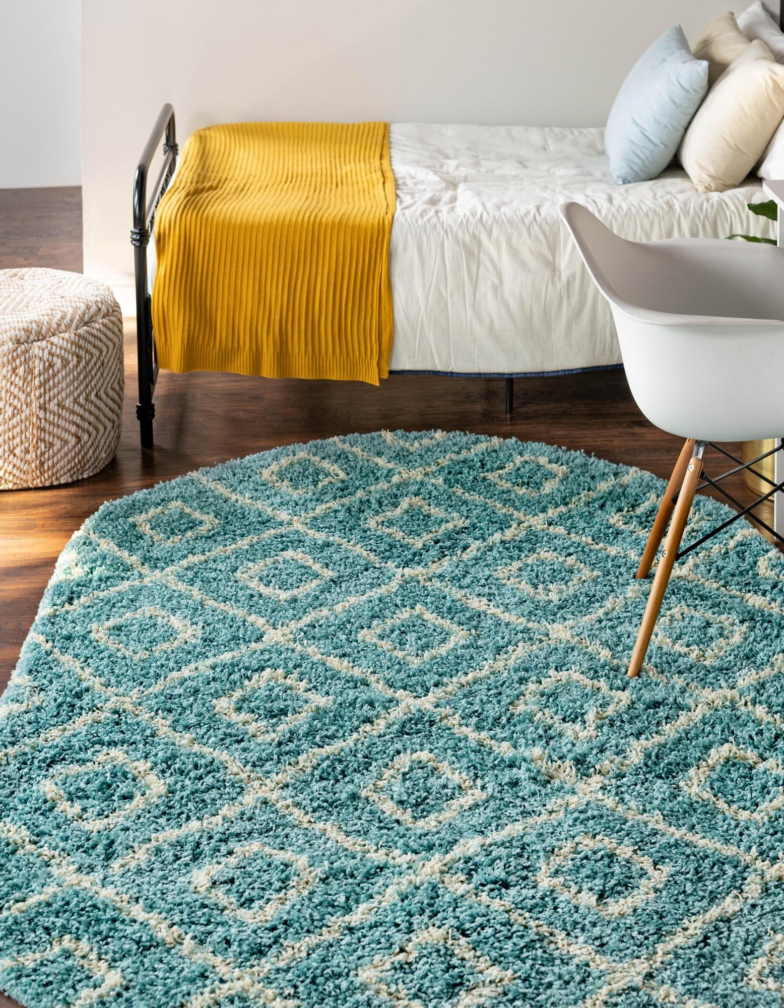 Trellis Haven Collection Area Rug - Soho (Aqua)