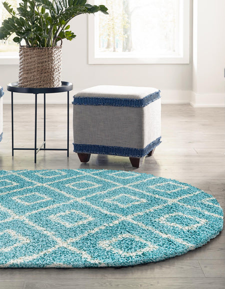 Trellis Haven Collection Area Rug - Soho (Aqua)