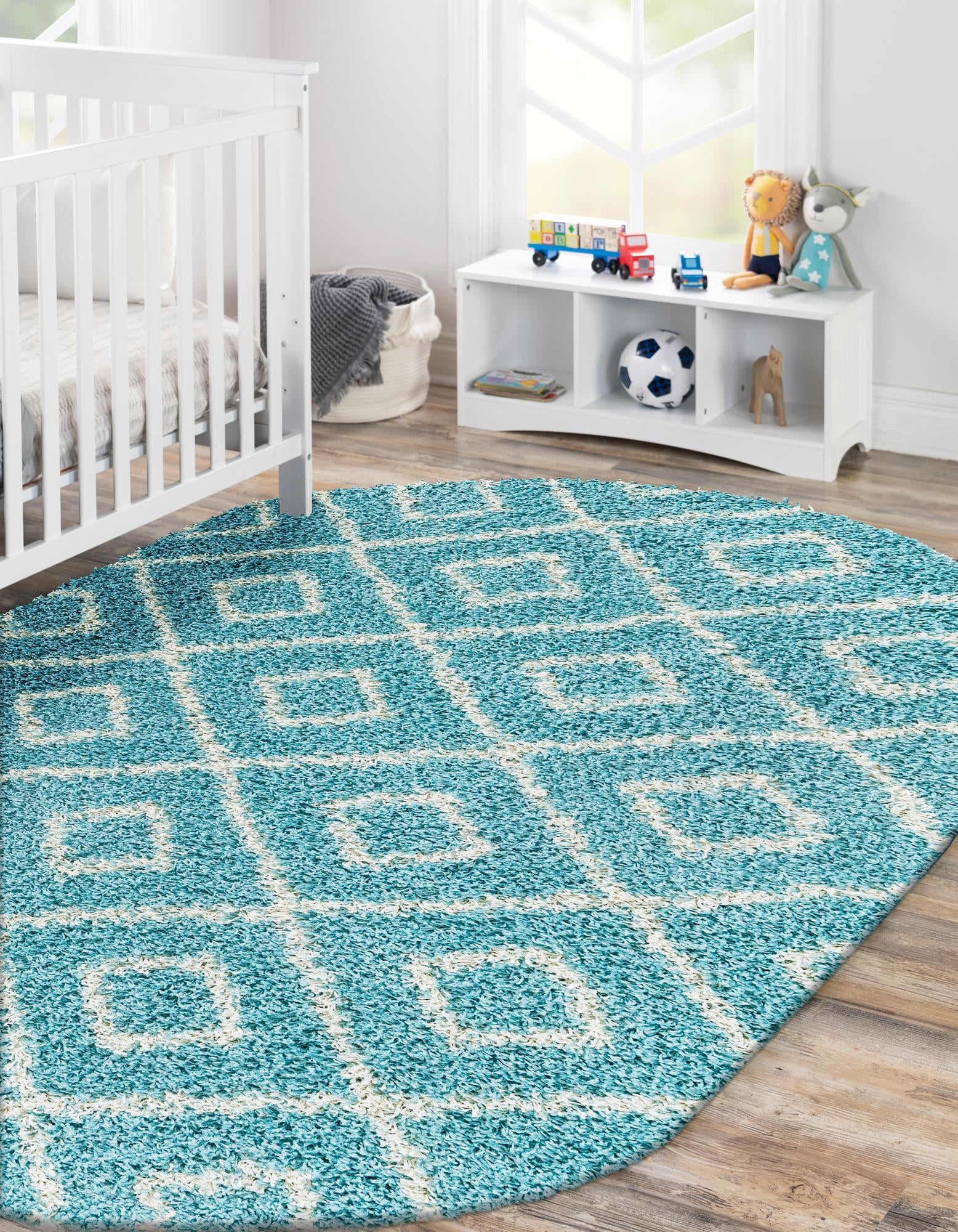 Trellis Haven Collection Area Rug - Soho (Aqua)