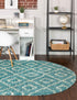 Trellis Haven Collection Area Rug - Soho (Aqua)