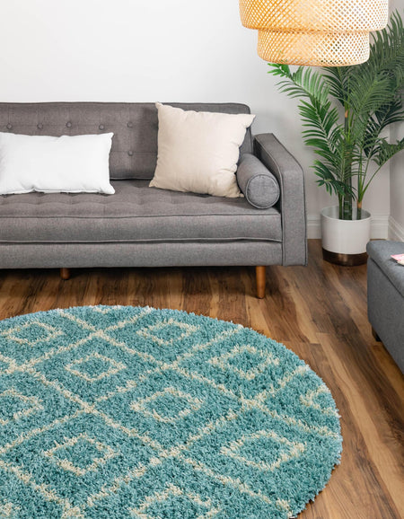 Trellis Haven Collection Area Rug - Soho (Aqua)