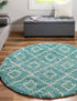 Trellis Haven Collection Area Rug - Soho (Aqua)