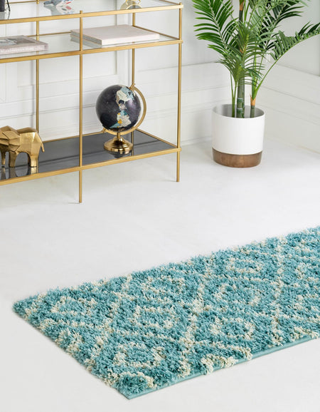 Trellis Haven Collection Area Rug - Soho (Aqua)