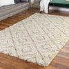 Lattice Loft Shag Collection Area Rug - Soho (Beige) Rectangle Beige  lifestyle 14