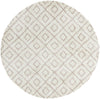 Lattice Loft Shag Collection Area Rug - Soho (Beige) Round Beige Main