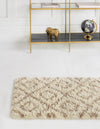 Lattice Loft Shag Collection Area Rug - Soho (Beige) Runner Beige  lifestyle 3