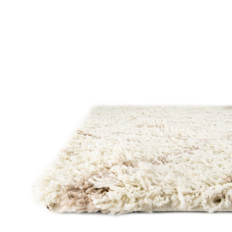 Lattice Loft Shag Collection Area Rug - Soho (Beige) Runner Beige  lifestyle 6