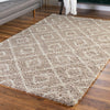 Lattice Loft Shag Collection Area Rug - Soho (Light Brown) Rectangle Light Brown  lifestyle 14