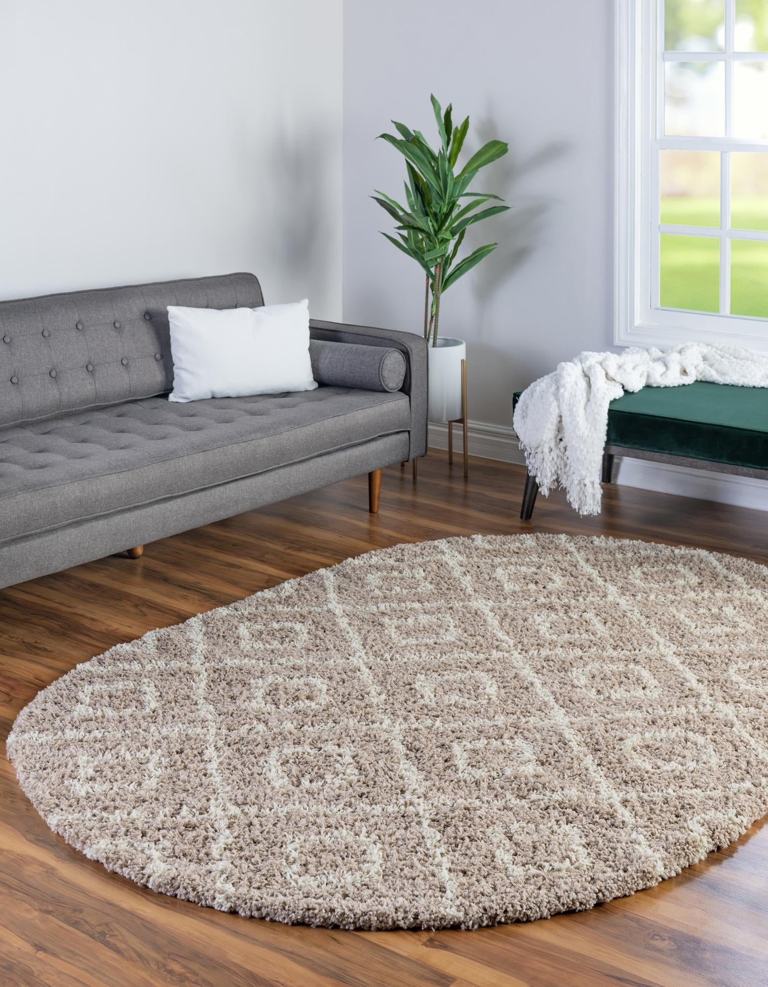 Trellis Haven Collection Area Rug - Soho (Light Brown)