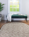 Lattice Loft Shag Collection Area Rug - Soho (Light Brown) Oval Light Brown  lifestyle 2