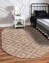 Lattice Loft Shag Collection Area Rug - Soho (Light Brown) Oval Light Brown  lifestyle 24