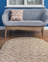 Lattice Loft Shag Collection Area Rug - Soho (Light Brown) Oval Light Brown  lifestyle 25