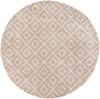 Lattice Loft Shag Collection Area Rug - Soho (Light Brown) Round Light Brown Main