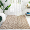 Lattice Loft Shag Collection Area Rug - Soho (Light Brown) Square Light Brown  lifestyle 13