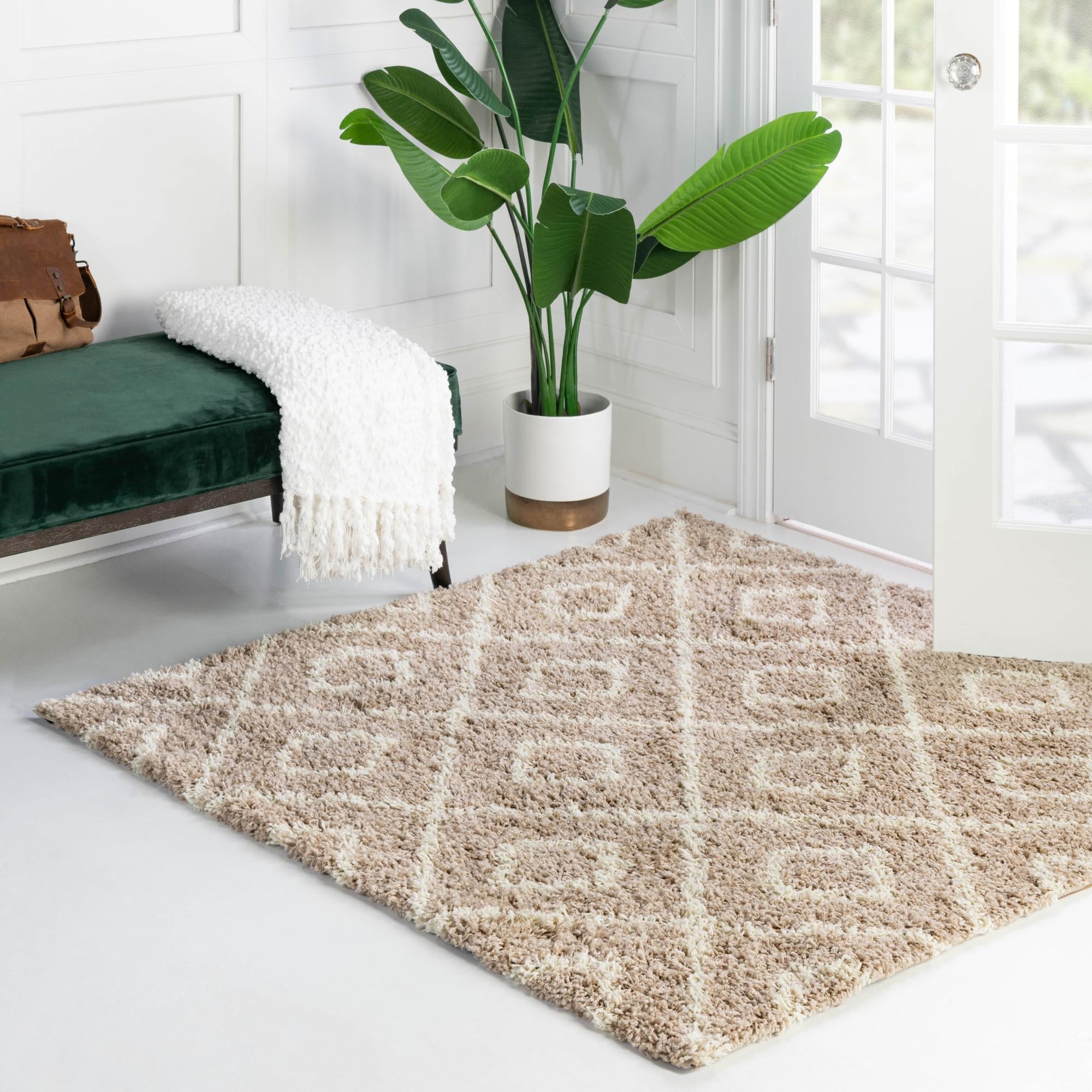 Trellis Haven Collection Area Rug - Soho (Light Brown)