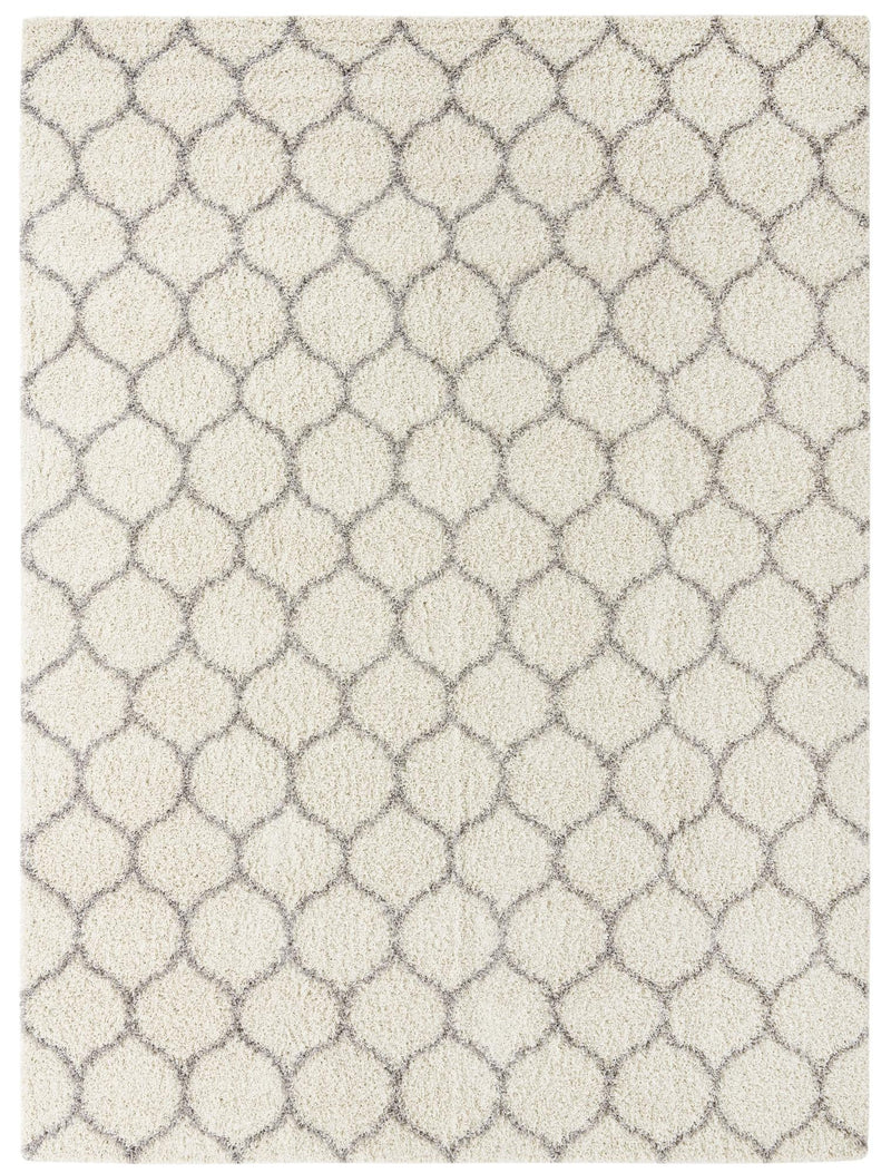 Lattice Loft Shag Collection Area Rug - Chelsea (Ivory) Rectangle Ivory Main