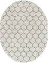 Lattice Loft Shag Collection Area Rug - Chelsea (Ivory) Oval Ivory Main