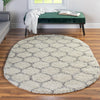 Lattice Loft Shag Collection Area Rug - Chelsea (Ivory) Oval Ivory  lifestyle 14