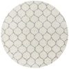 Lattice Loft Shag Collection Area Rug - Chelsea (Ivory) Round Ivory Main