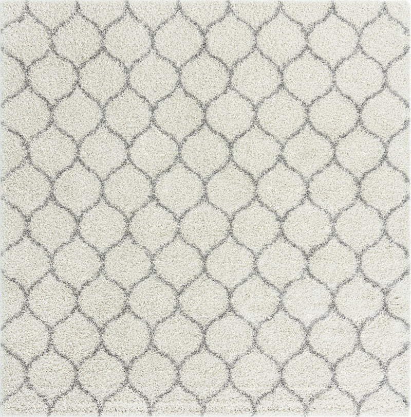 Lattice Loft Shag Collection Area Rug - Chelsea (Ivory) Square Ivory Main