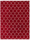 Lattice Loft Shag Collection Area Rug - Chelsea (Burgundy Red) Rectangle Burgundy Red Main