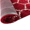 Lattice Loft Shag Collection Area Rug - Chelsea (Burgundy Red) Rectangle Burgundy Red  lifestyle 11