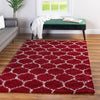 Lattice Loft Shag Collection Area Rug - Chelsea (Burgundy Red) Rectangle Burgundy Red  lifestyle 15