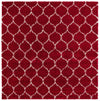 Lattice Loft Shag Collection Area Rug - Chelsea (Burgundy Red) Square Burgundy Red Main