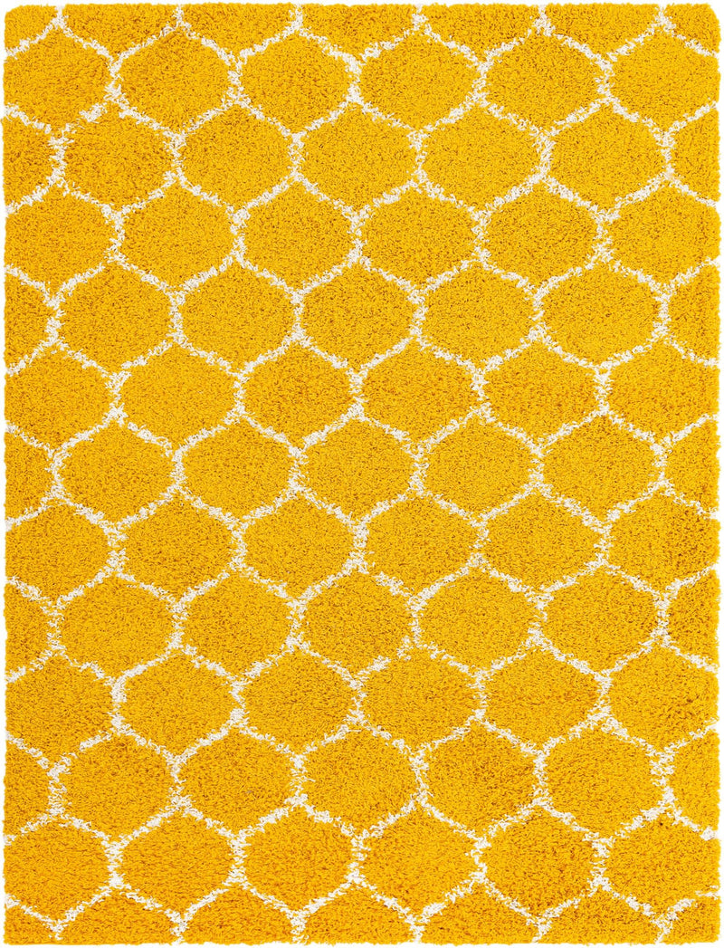 Lattice Loft Shag Collection Area Rug - Chelsea (Yellow) Rectangle Yellow Main