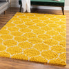 Lattice Loft Shag Collection Area Rug - Chelsea (Yellow) Rectangle Yellow  lifestyle 18