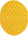 Lattice Loft Shag Collection Area Rug - Chelsea (Yellow) Oval Yellow Main