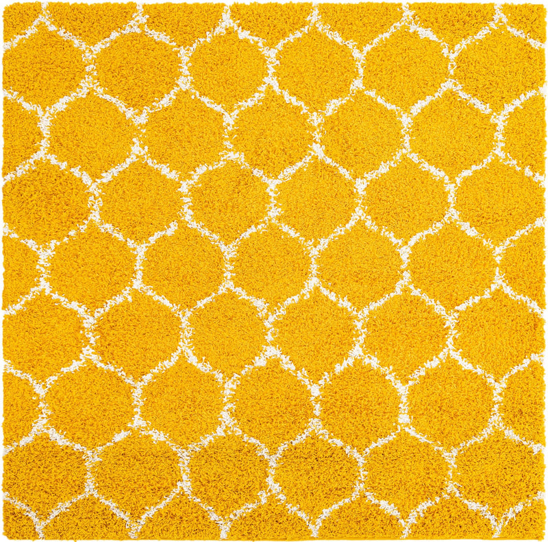 Lattice Loft Shag Collection Area Rug - Chelsea (Yellow) Square Yellow Main