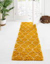 Lattice Loft Shag Collection Area Rug - Chelsea (Yellow) Runner Yellow  lifestyle 0