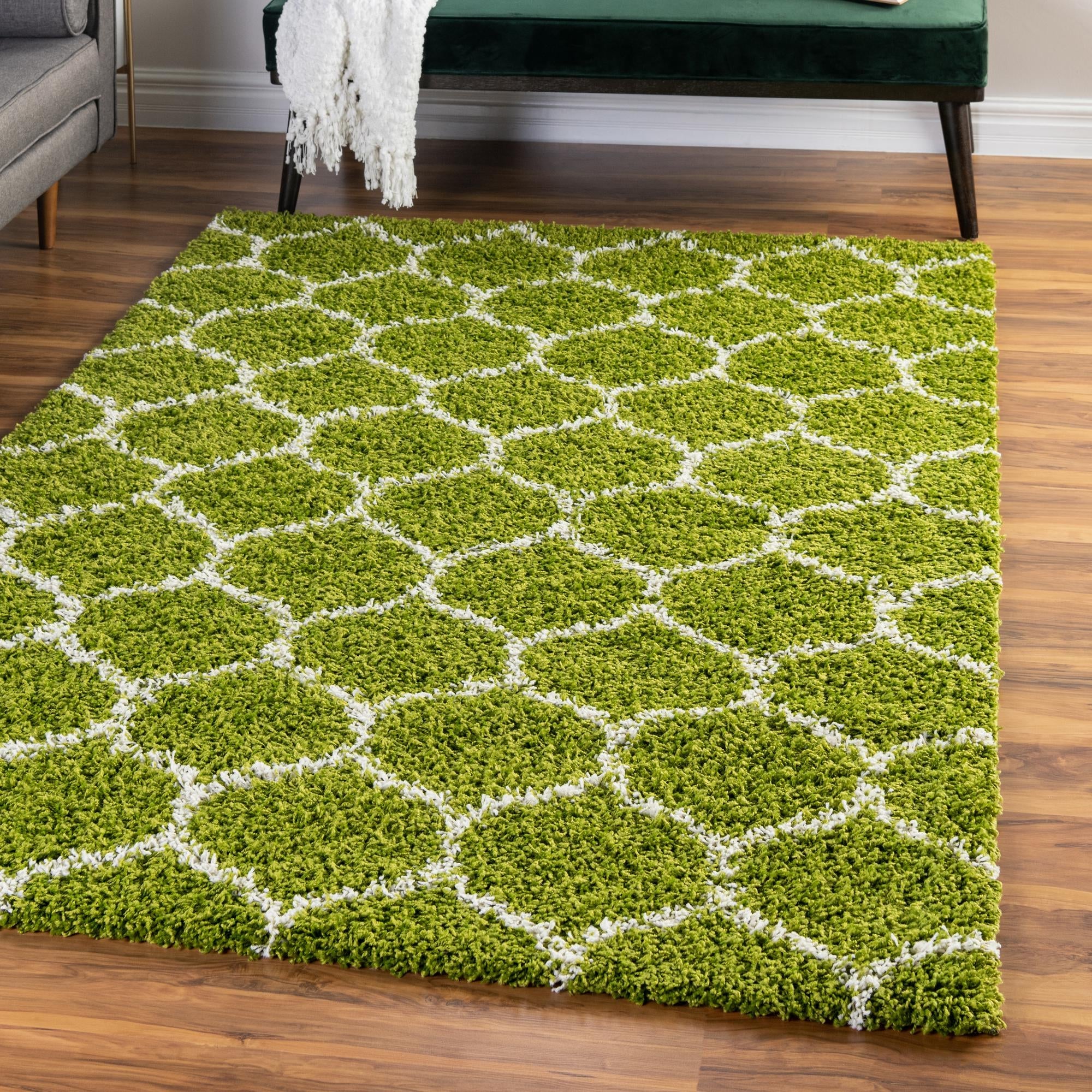 Trellis Haven Collection Area Rug - Chelsea (Green)