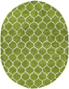 Lattice Loft Shag Collection Area Rug - Chelsea (Green) Oval Green Main