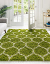 Lattice Loft Shag Collection Area Rug - Chelsea (Green) Square Green  lifestyle 2